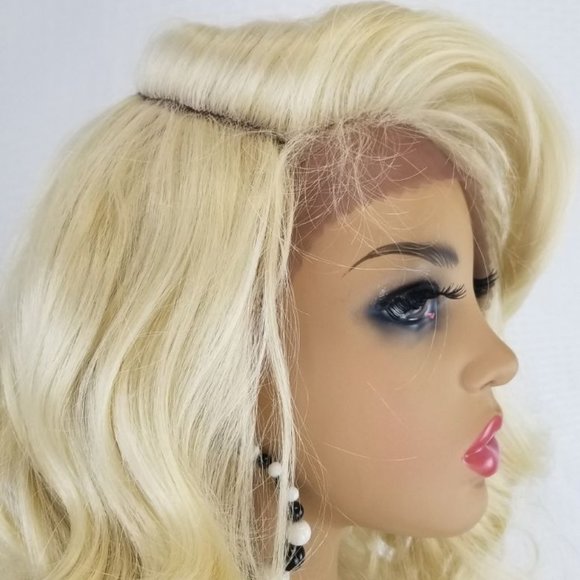 Beautiful human hair blonde lace front wig